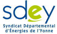Logo du SDEY &ndash; Syndicat D&eacute;partemental d&rsquo;&Eacute;nergies de l&rsquo;Yonne vert et bleu