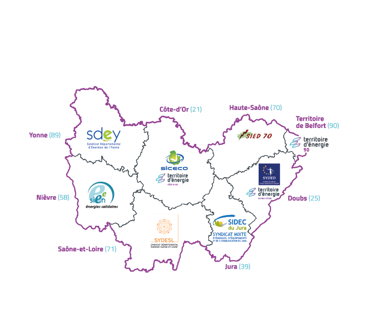 carte bourgogne franche comté groupe d'achat d'énergies