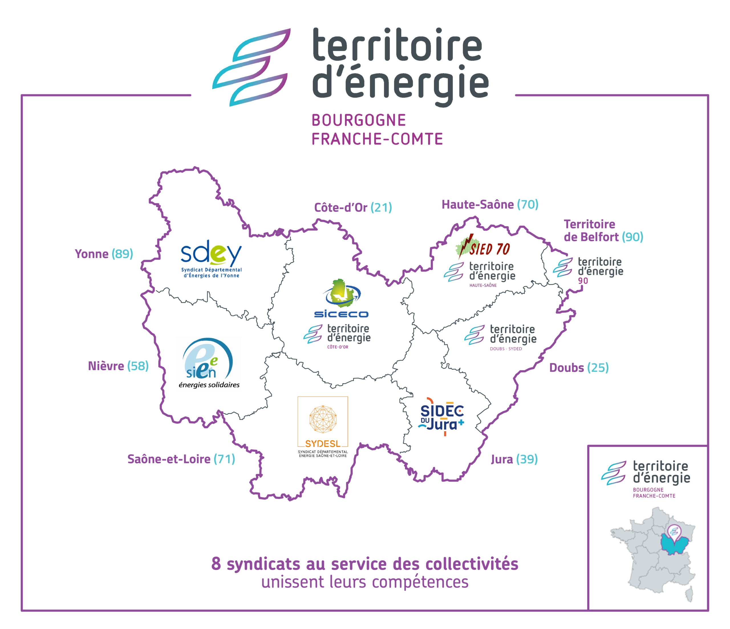 carte bourgogne franche comté groupe d'achat d'énergies